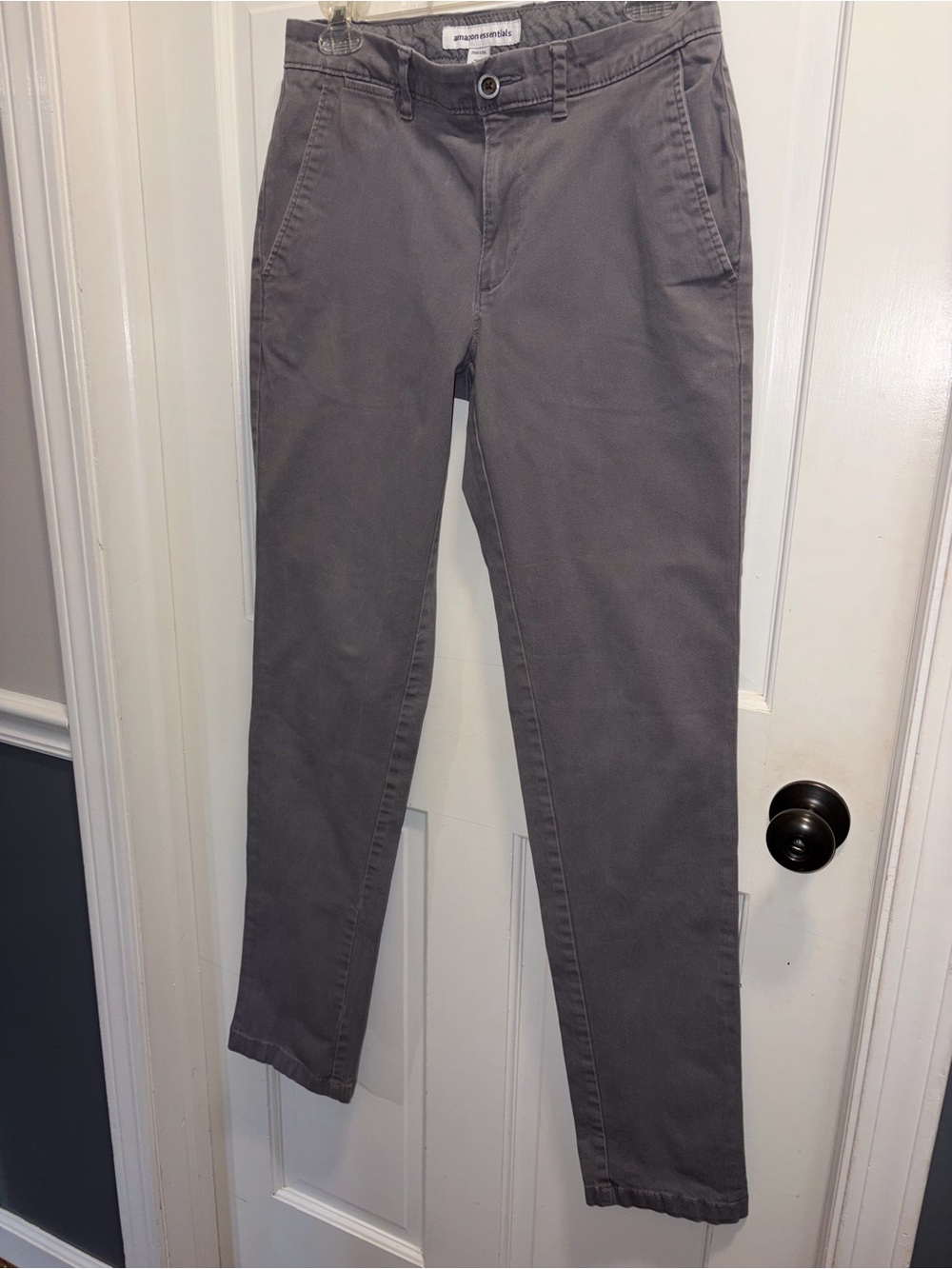 Amazon Essentials Men's Gray Casual Chino Pants - Size 29/34